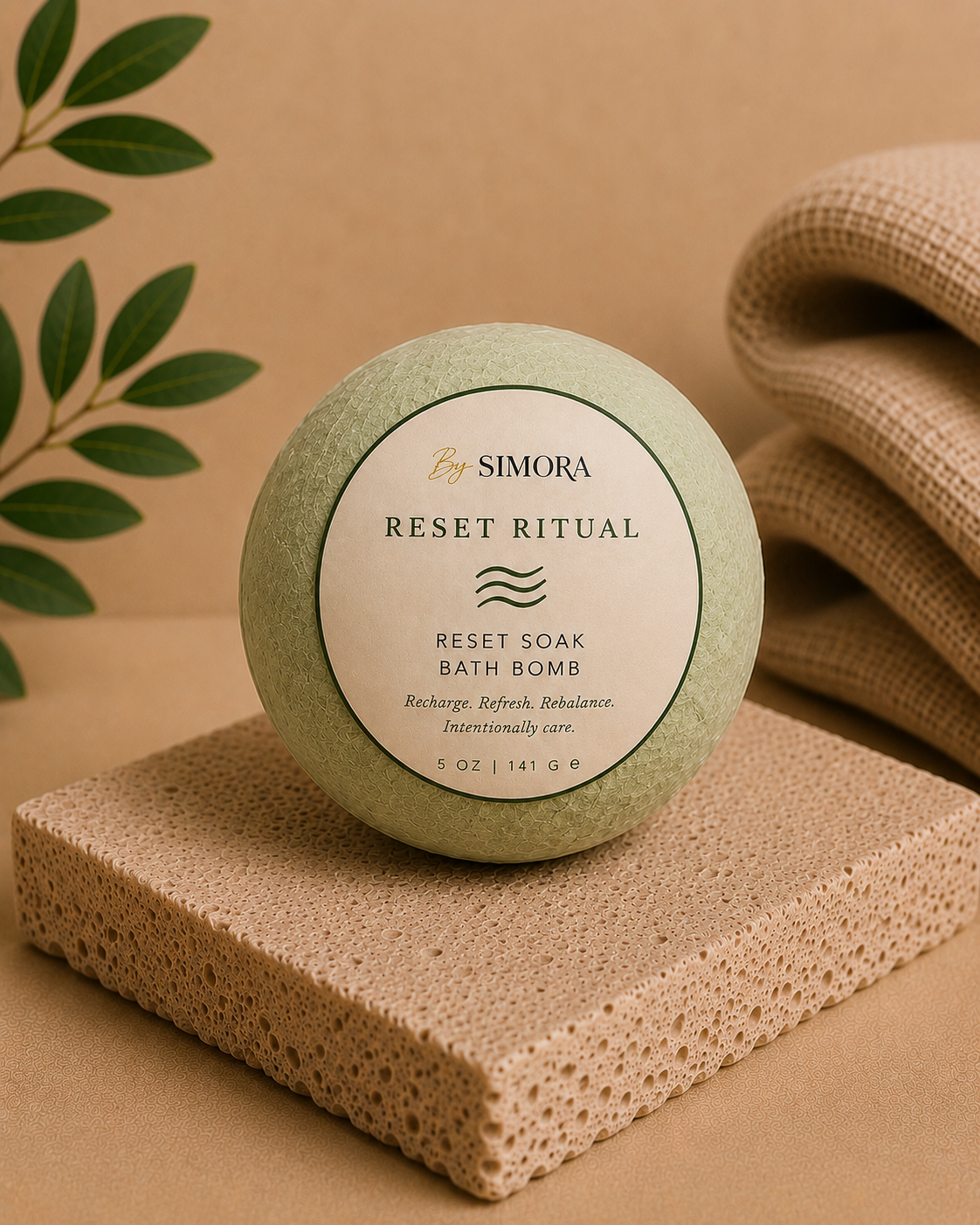Reset Soak Bath Bomb | Eucalyptus Refresh Bath Bomb